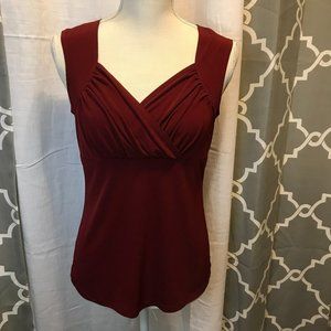 Wine tank top for work or a night out, very soft, size M